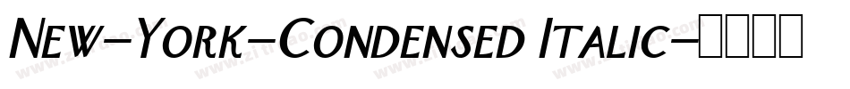 New-York-Condensed Italic字体转换